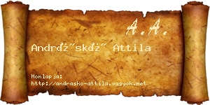 Andráskó Attila névjegykártya