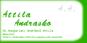 attila andrasko business card